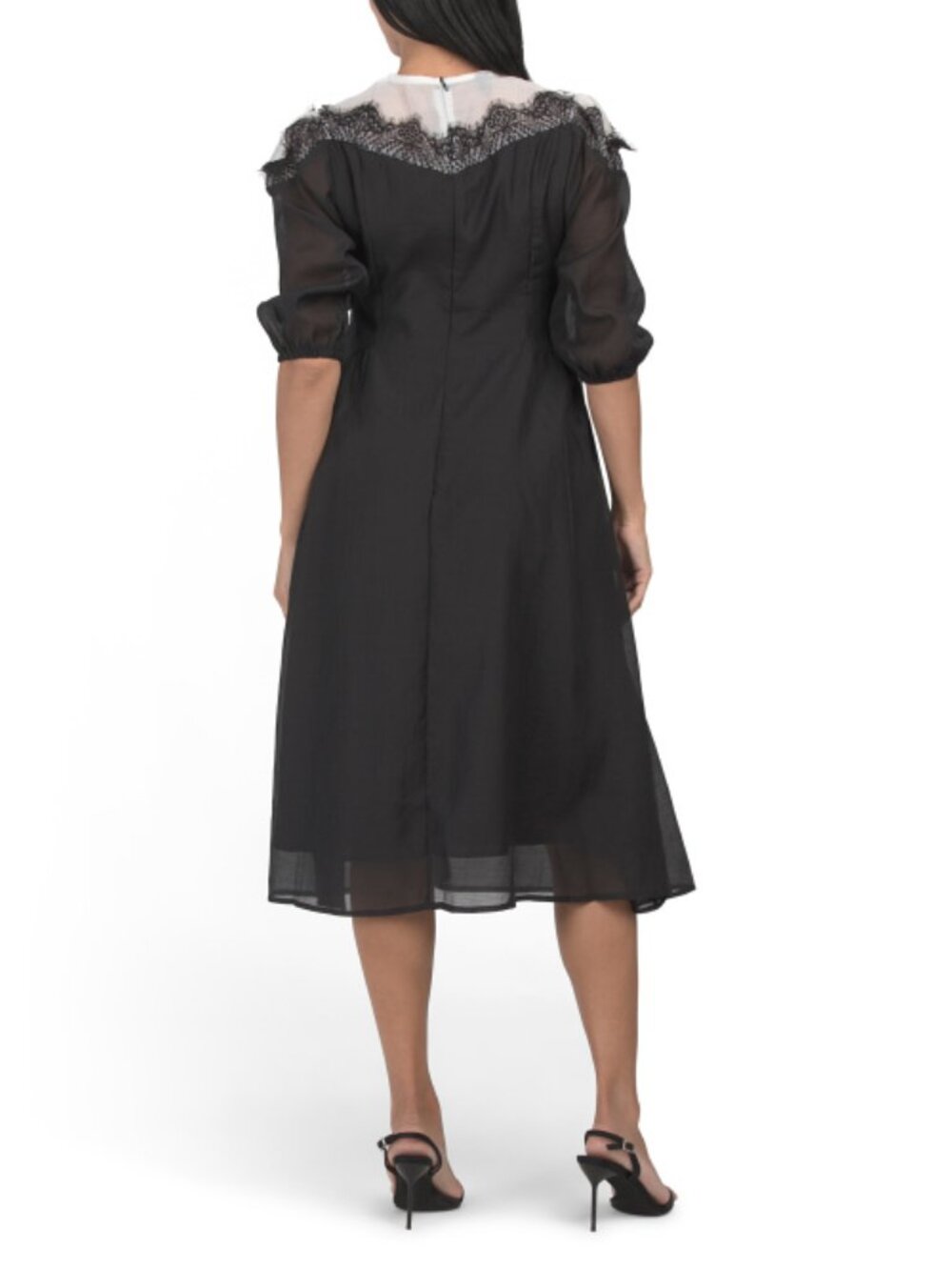NANCY YANG Lace Collar Midi Dress - Picture 2 of 2